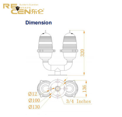 Intelligent 360 Degree FAA-L864 Aviation Obstruction Light